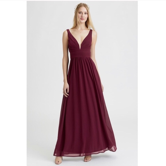 NEW Lulu’s Leading Role Maxi Dress - Burgundy - Picture 2 of 5